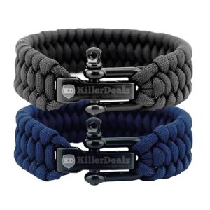 Killer Deals Heavy-Duty Paracord Outdoor Survival Emergency Bracelet