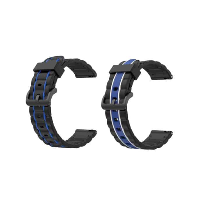 Killer Deals 22mm Universal Watch Silicone Strap- Black & Blue