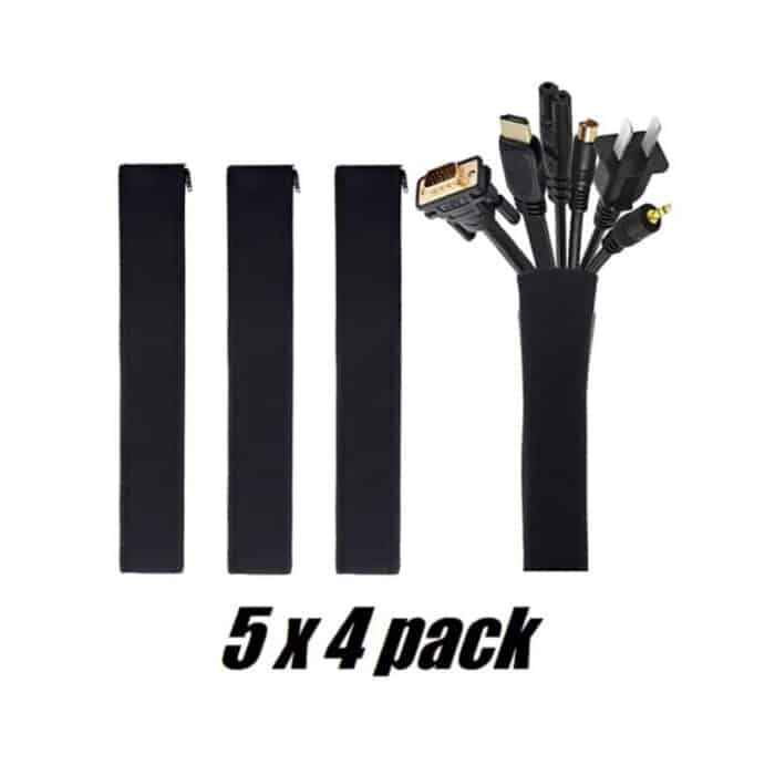 Killer Deals Home Office Electronic Cable Management Sleeve Organiser 4 Set